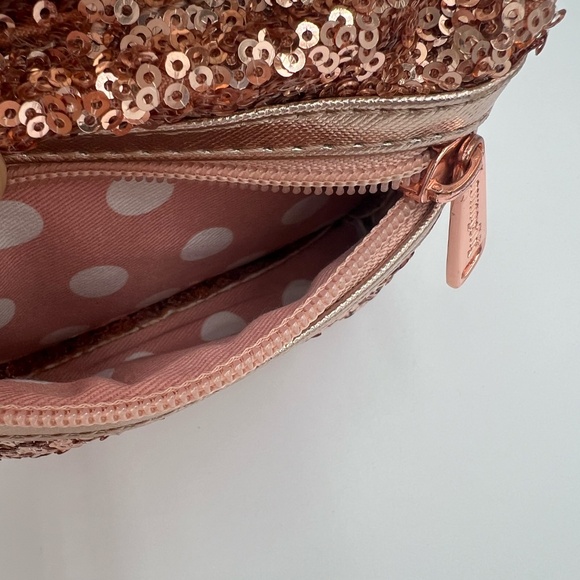 Minnie Mouse Sequin Backpack Wristlet by Loungefly - Briar Rose Gold - Picture 10 of 10